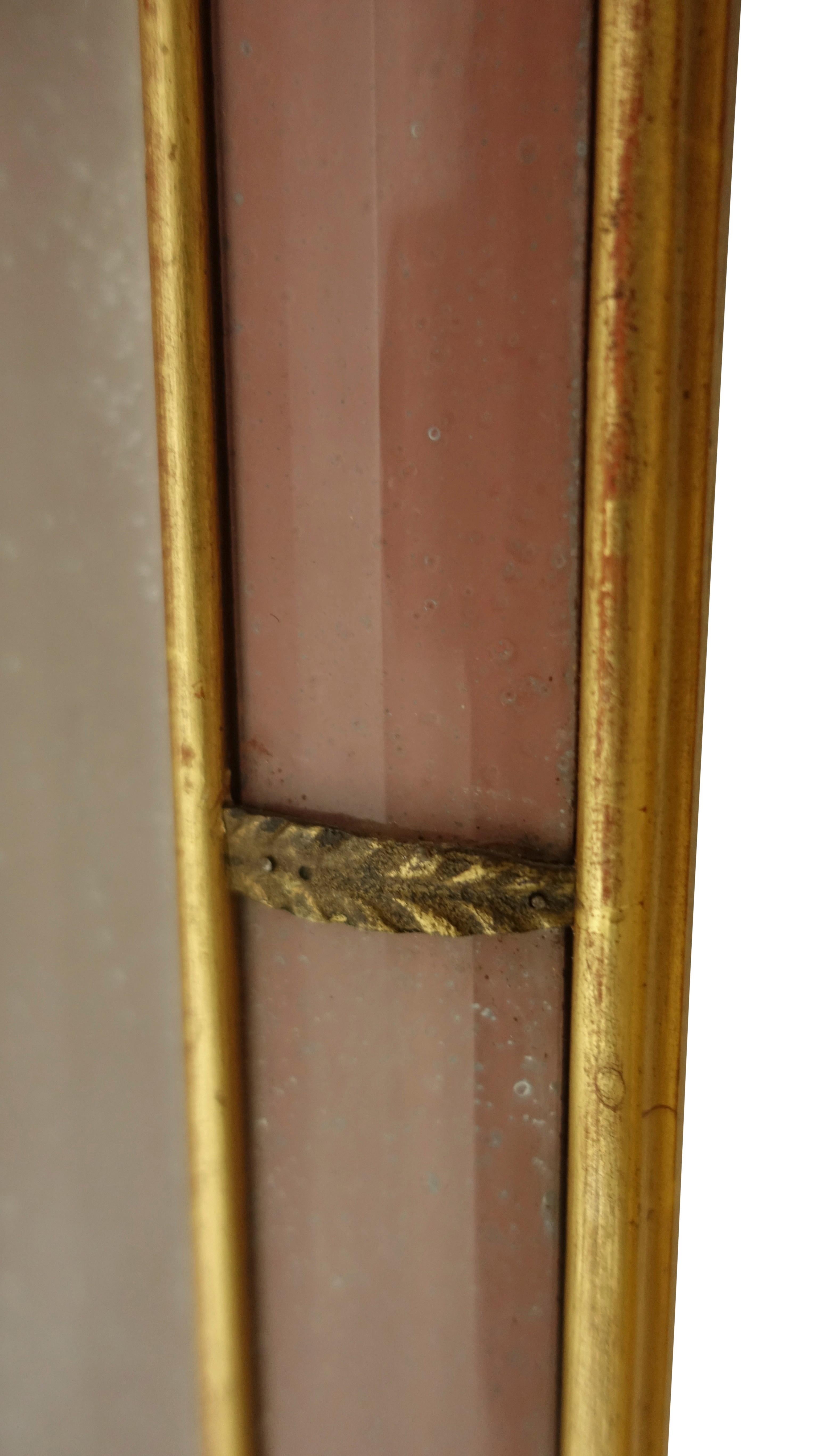 Pair of Georgian Pier Mirrors with Gilt Frame and Etched Glass 4
