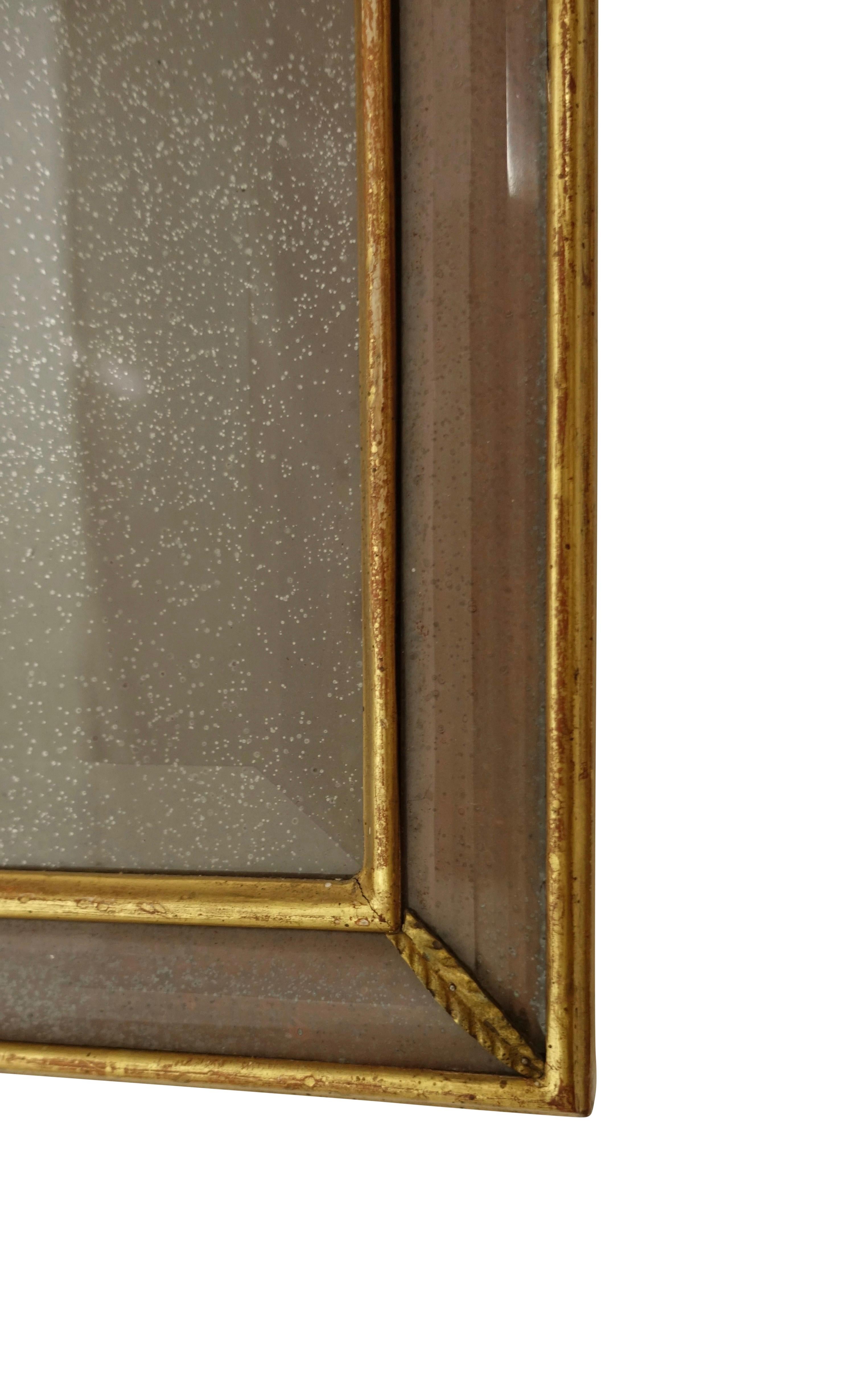 Pair of Georgian Pier Mirrors with Gilt Frame and Etched Glass 3