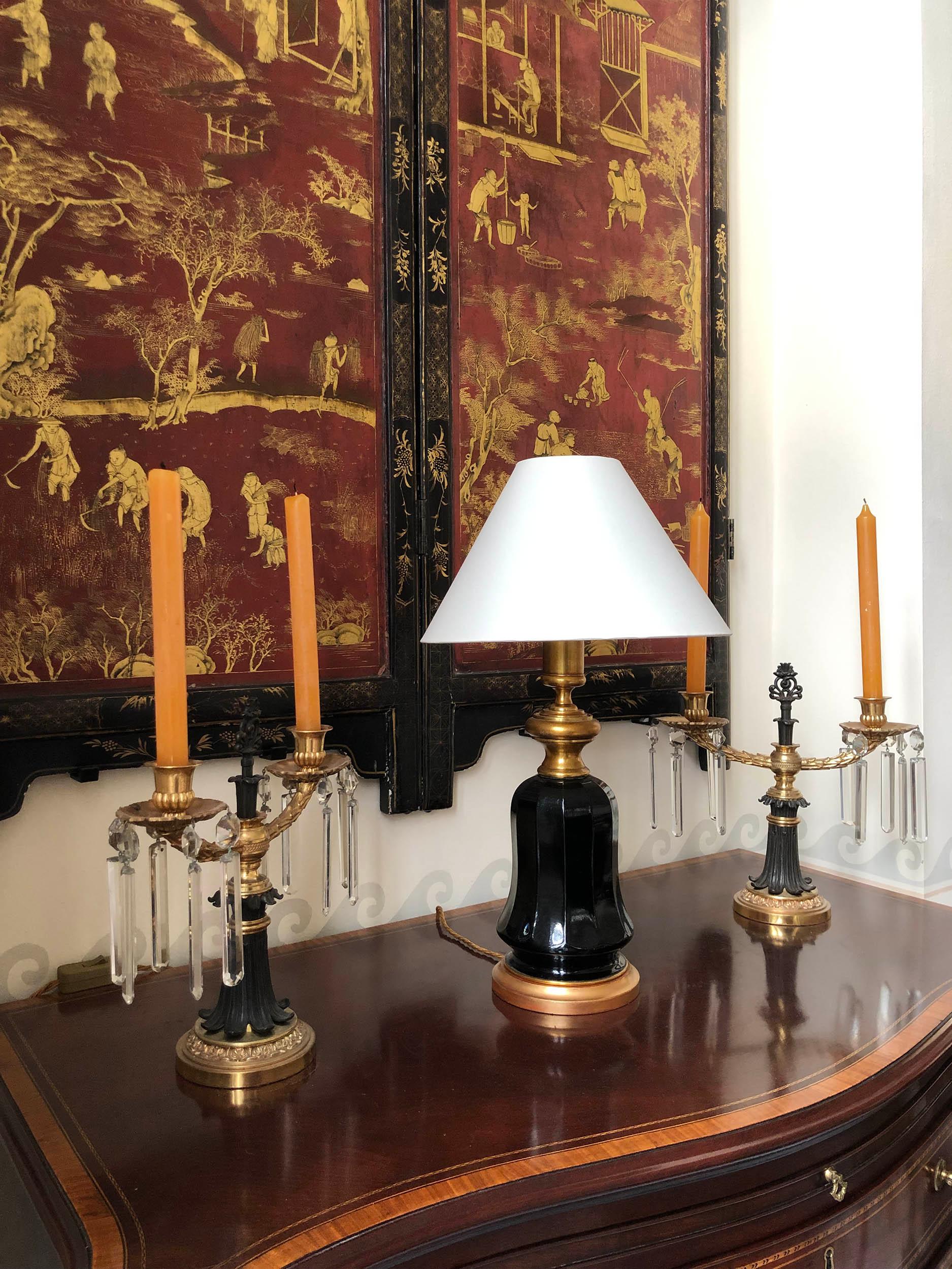 Pair of 19th Century Ormolu and Patinated Bronze Candelabra For Sale 2