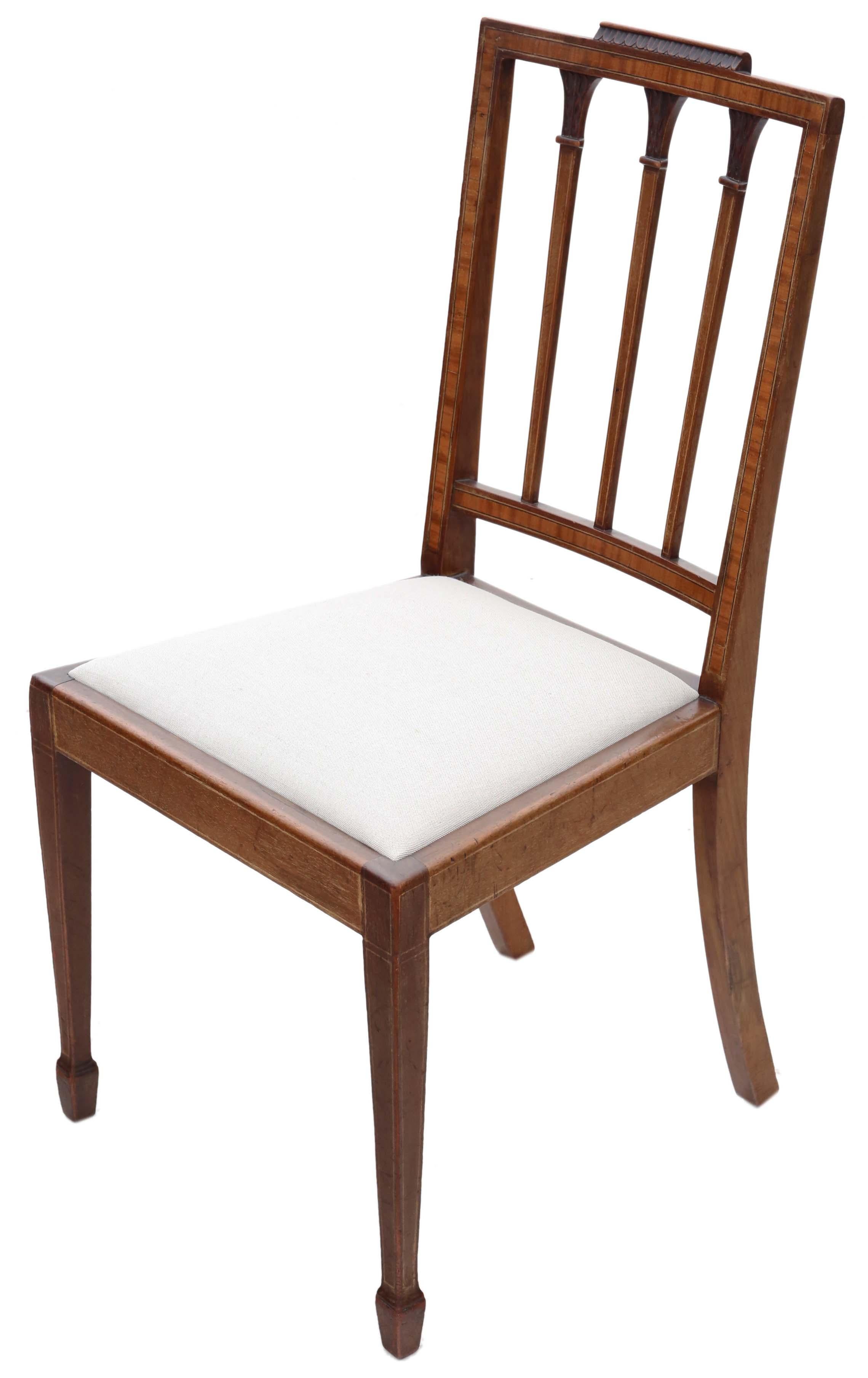 Early 20th Century Pair of Georgian Revival Mahogany Elbow Carver Dining Chairs, Antique Quality For Sale