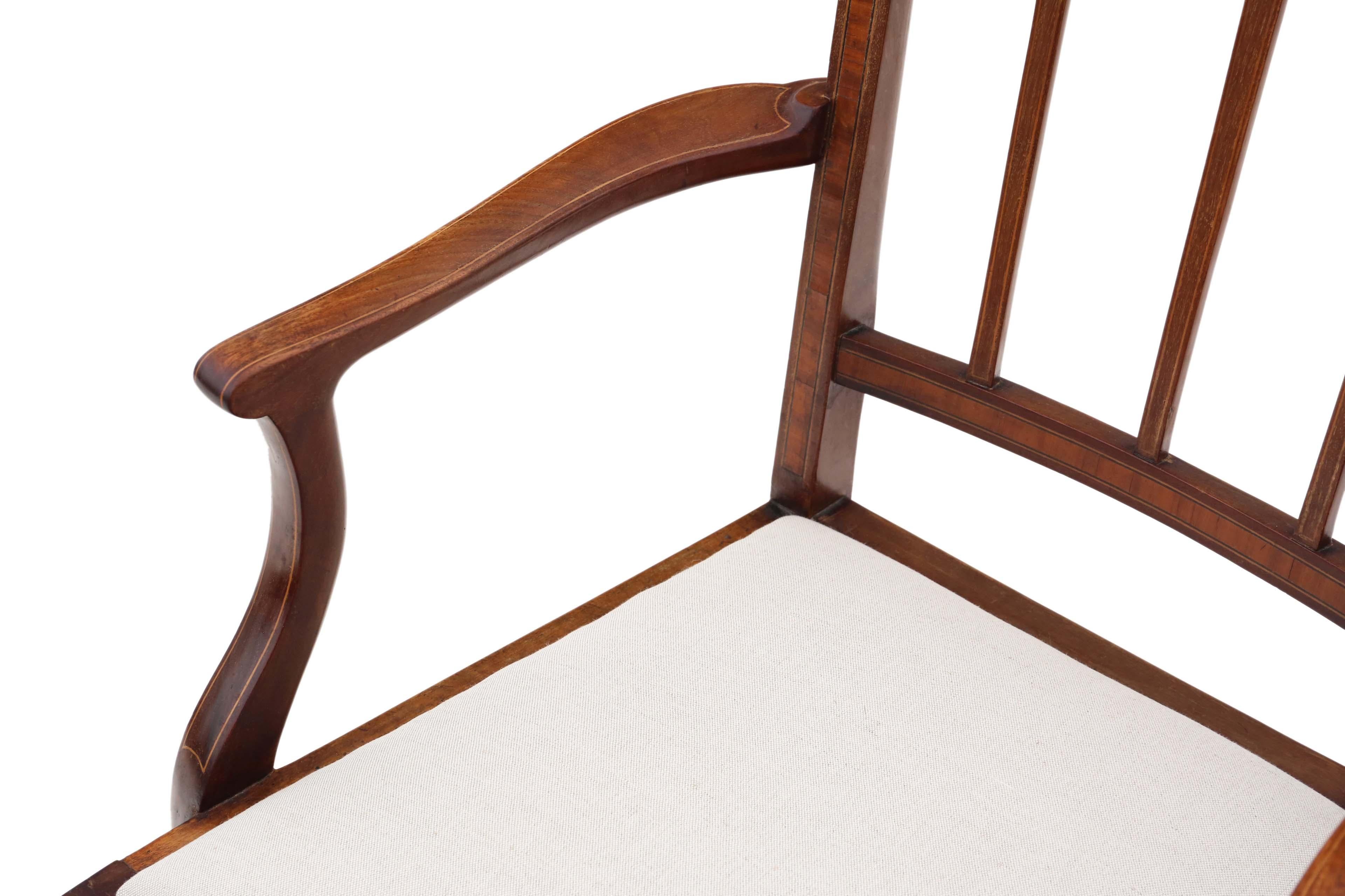 Bois Paire de chaises de salle à manger en acajou coudé Antique Revival, qualité antique en vente