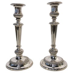 Pair of Georgian Sheffield Candlesticks