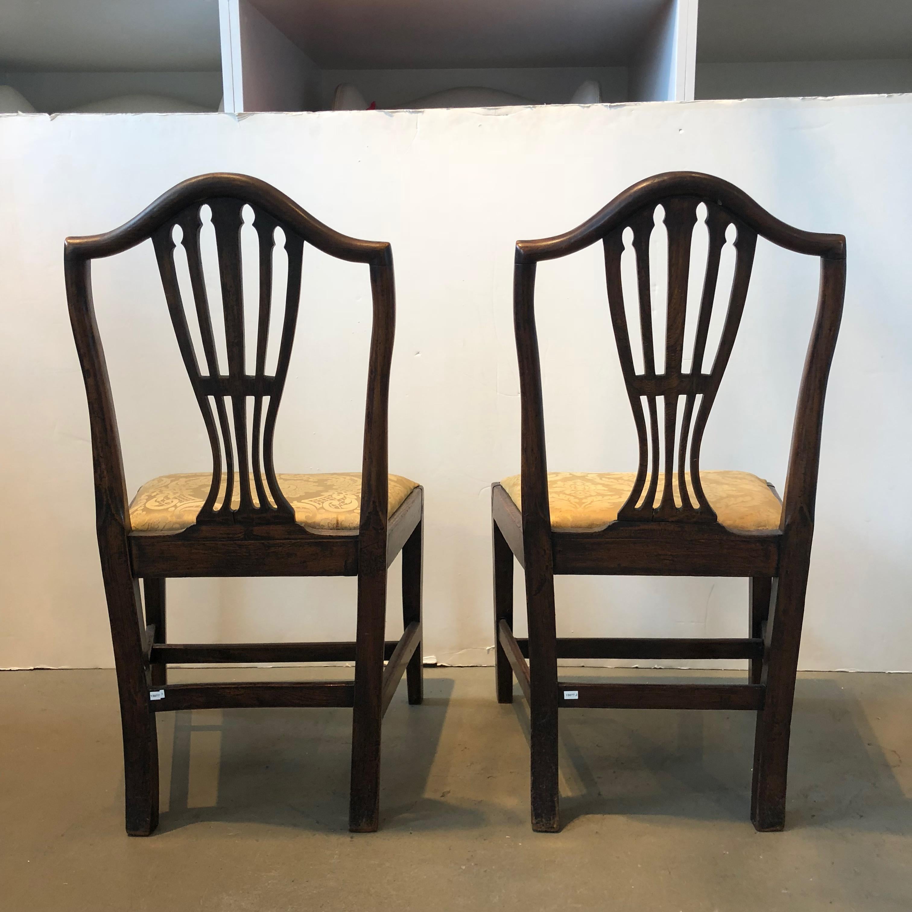 English Pair of Georgian Side Chairs For Sale