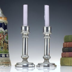 Pair of Georgian Silver Candle Sticks Birmingham, 1809