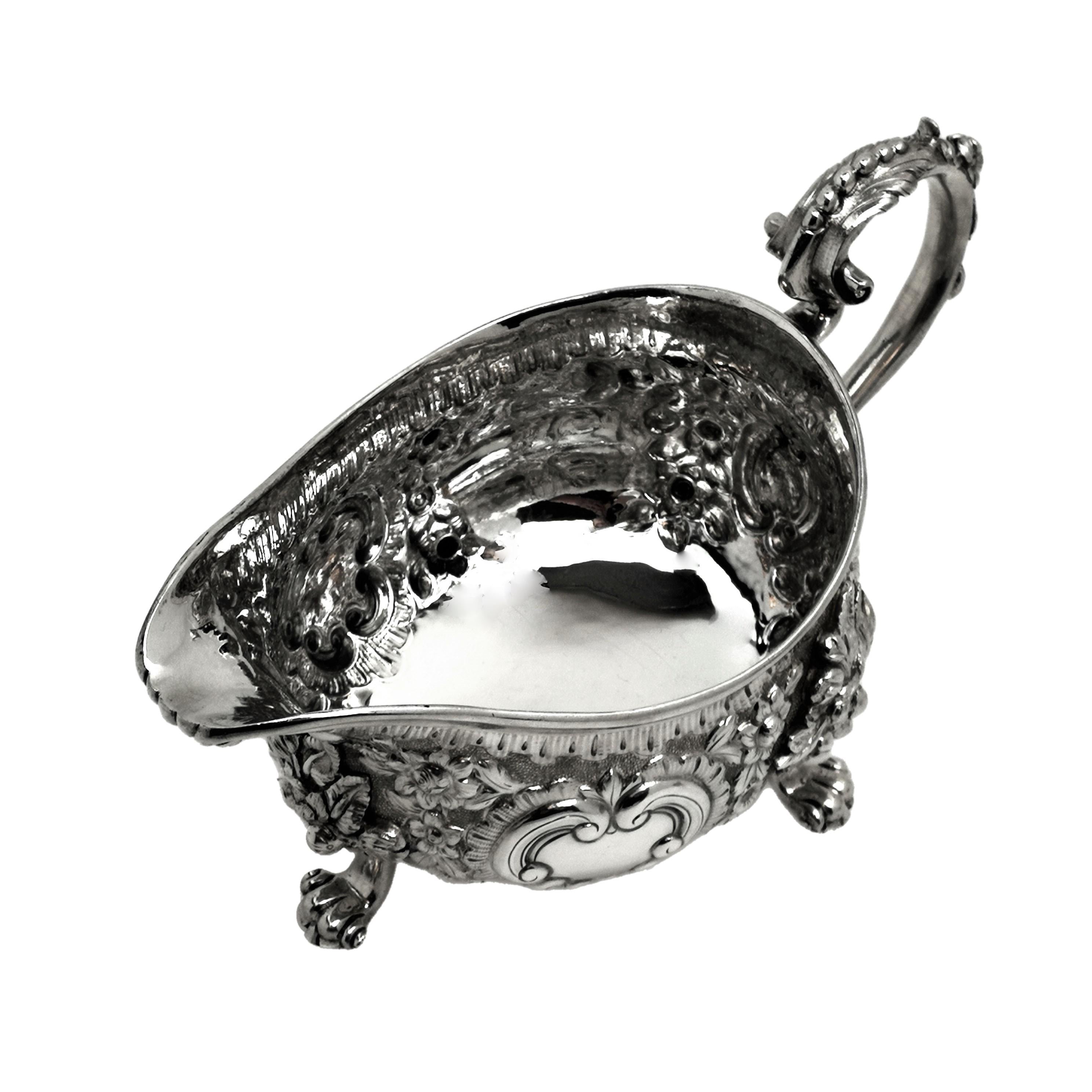 Paire de saucières / pichets à sauce géorgiens en argent sterling George IV, 1820 en vente 1