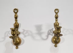 Ein Paar Wandleuchten im georgianischen Stil aus Bronze, 1940er–1960er Jahre