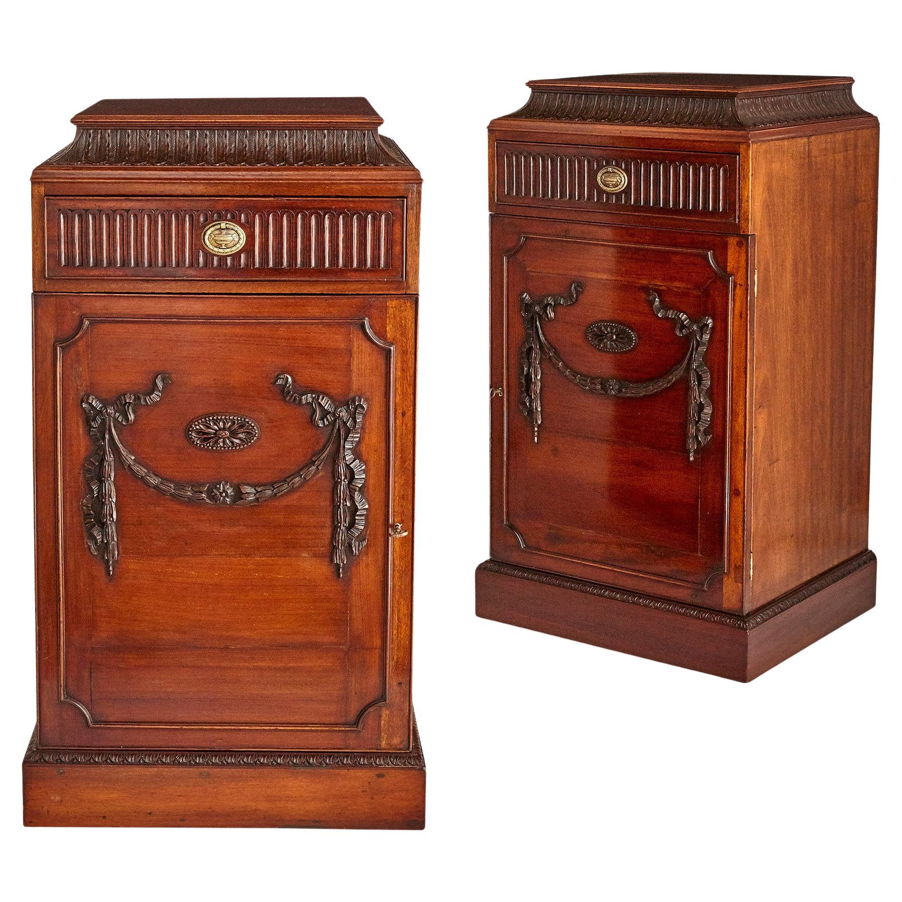 Pair of Georgian Style Mahogany Cabinet Stands