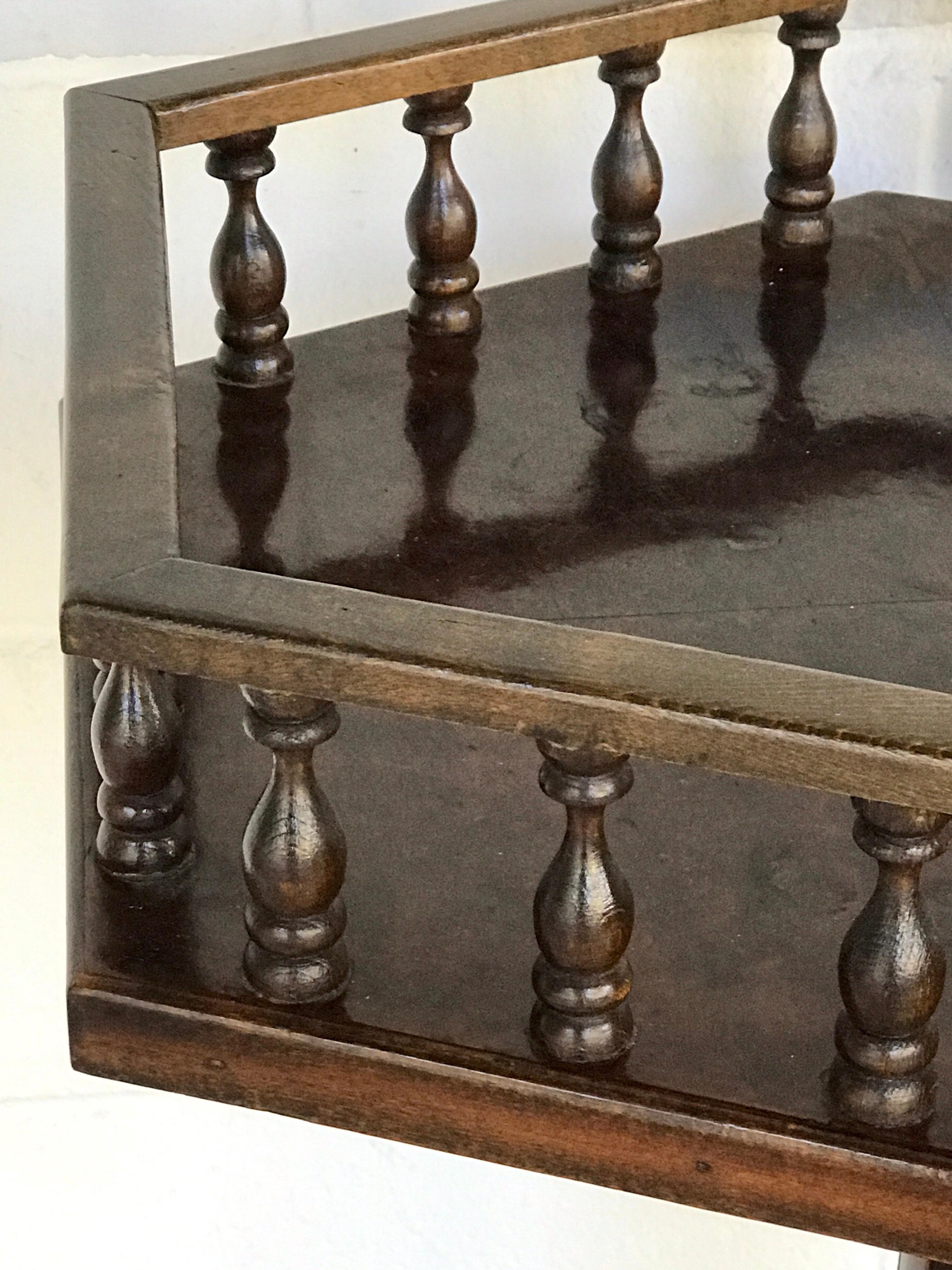 Paar Hartholz-Galerie-Tische im georgianischen Stil im Angebot 1