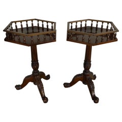 Pair of Georgian Style Hardwood Gallery Tables