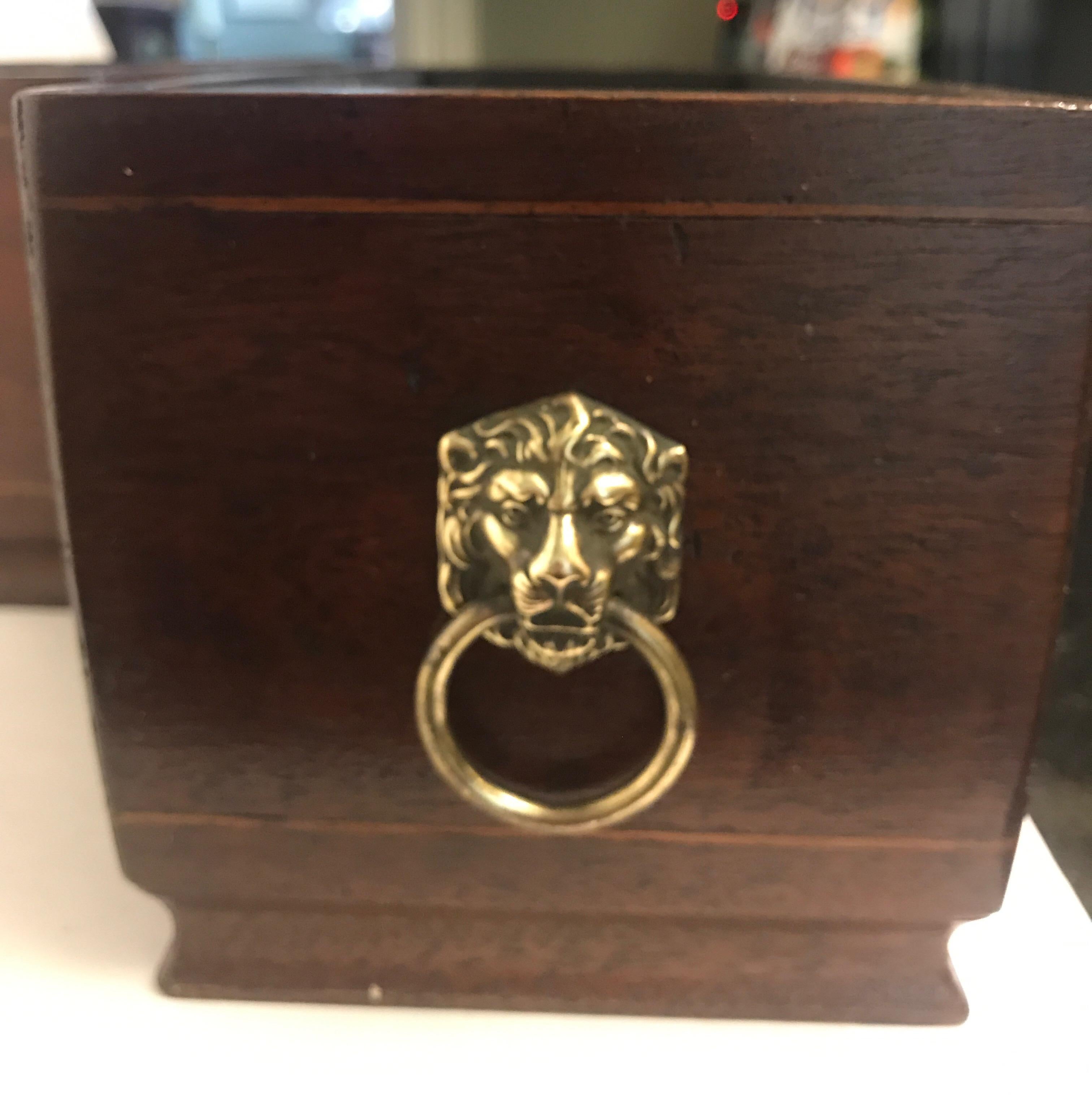 Pair of Georgian Style Mahogany Lined Box Planters 1