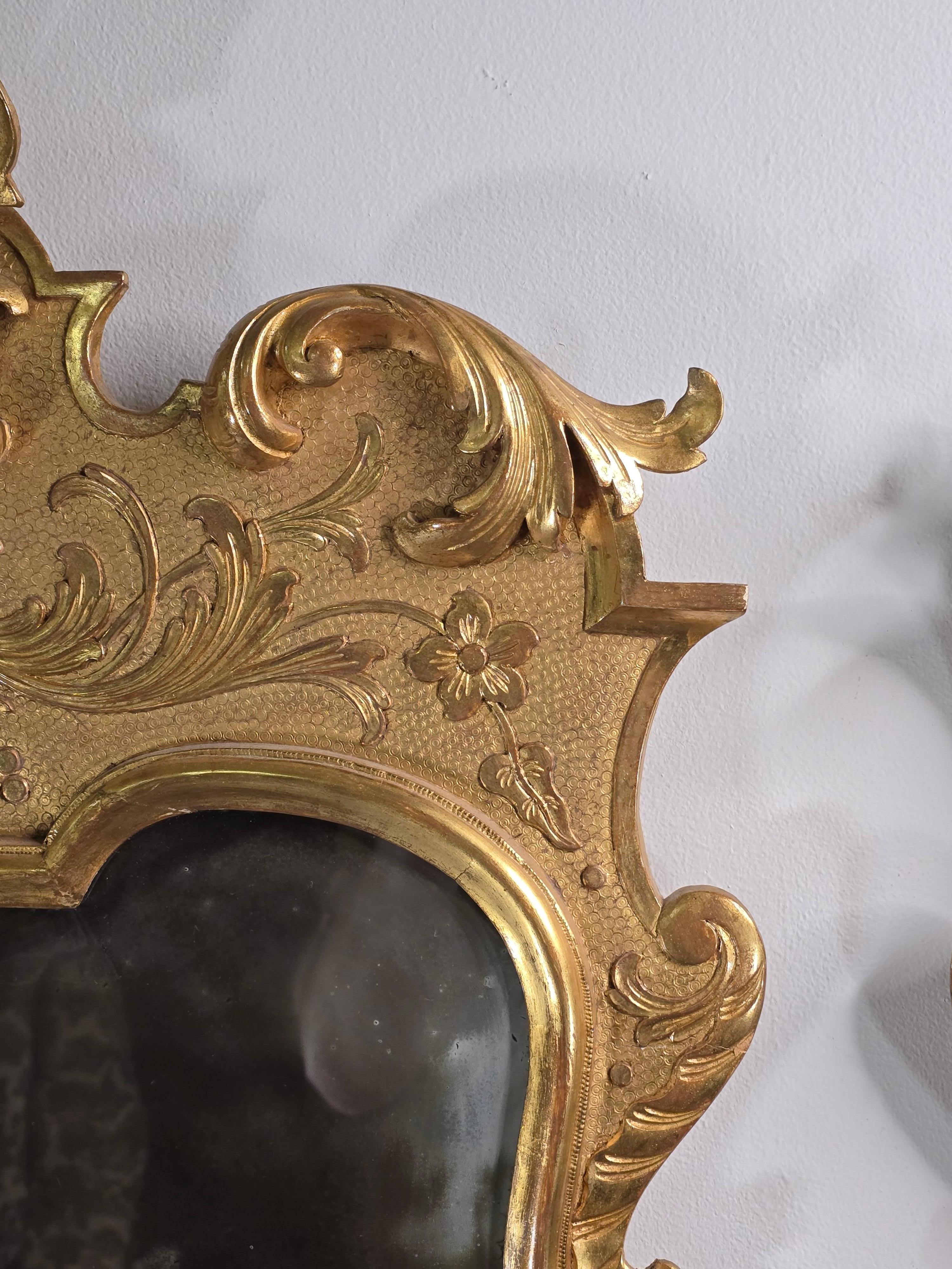 Pair of Georgian Style Split Plate Mirrors manner of John Belchier For Sale 1