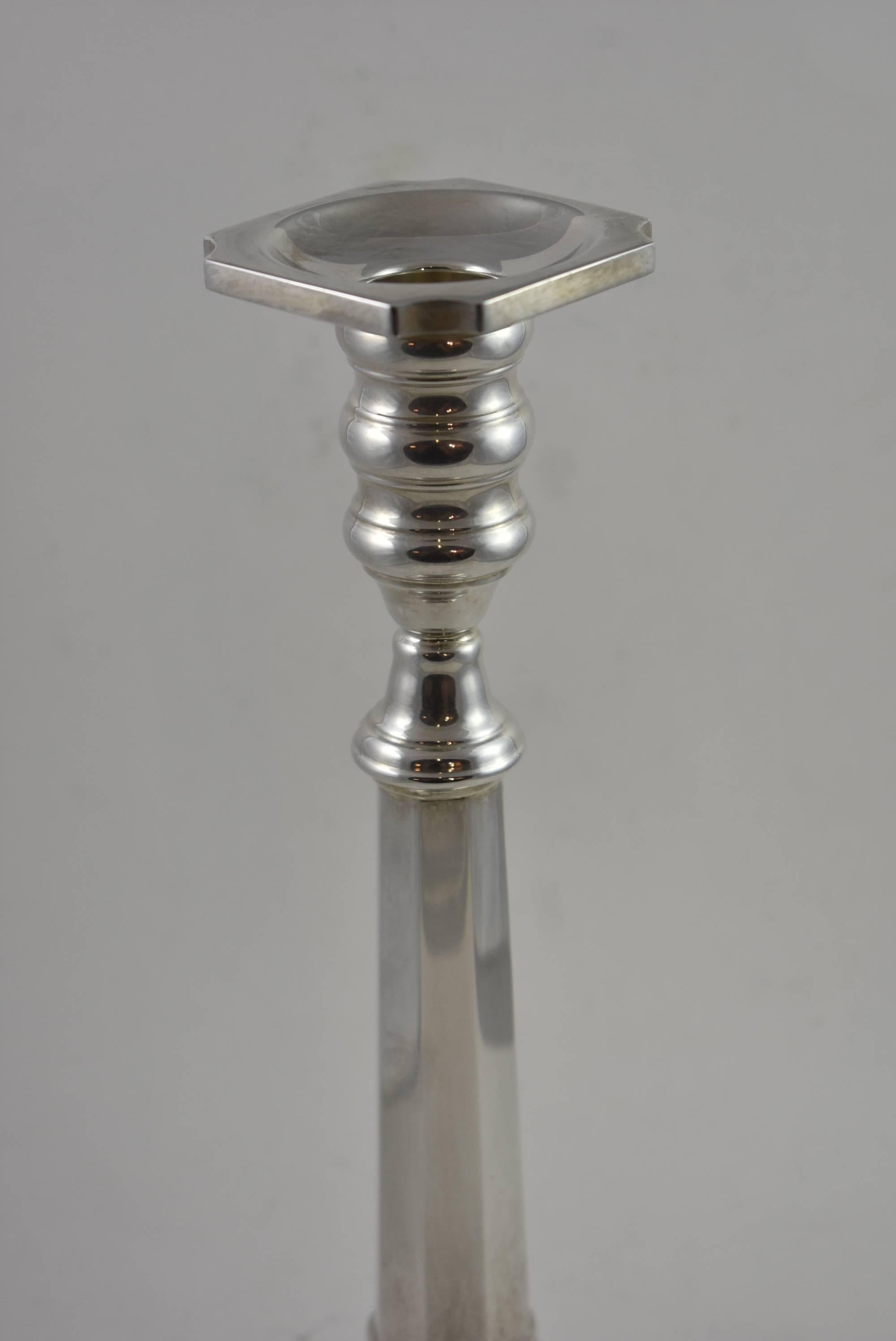 sterling silver candlestick holders