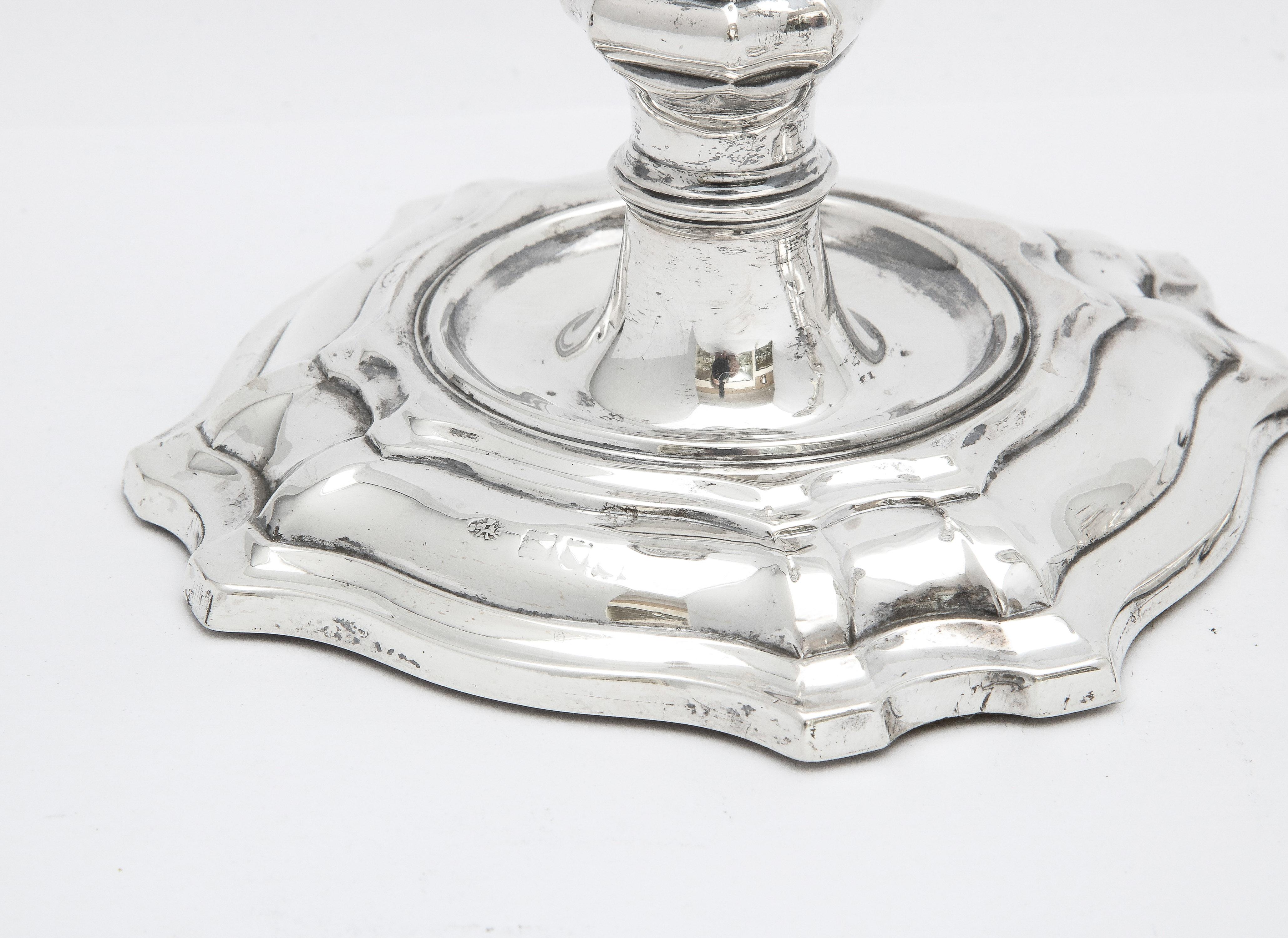 Pair of Georgian-Style Sterling Silver Candlesticks by William Hutton & Sons 4