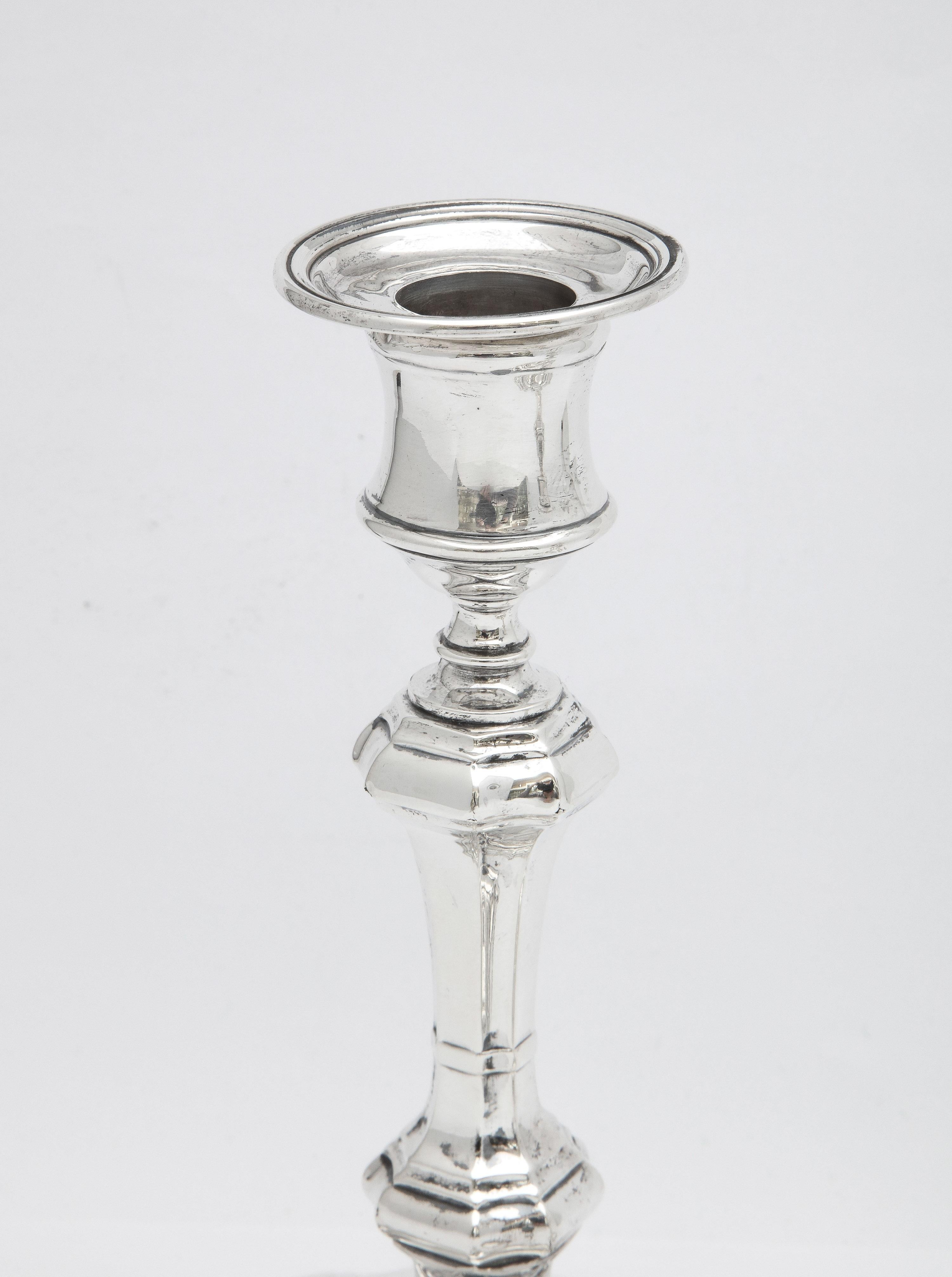 Pair of Georgian-Style Sterling Silver Candlesticks by William Hutton & Sons 2