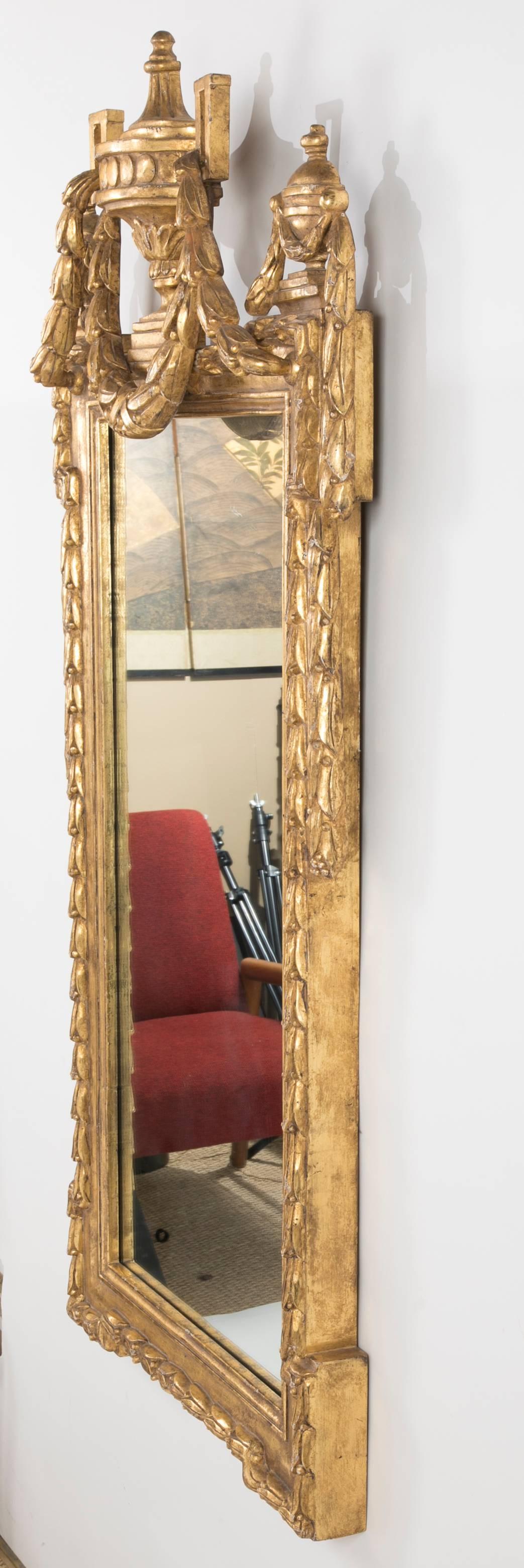 Pair of Georgian Style Water Gilt Mirrors For Sale 1
