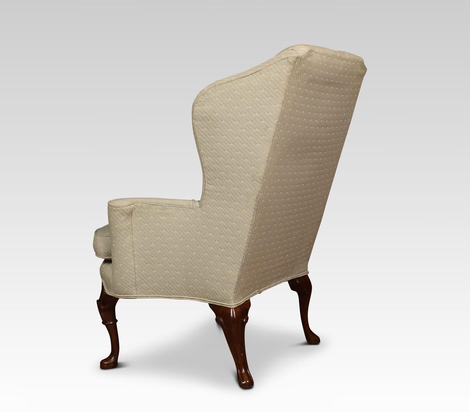 Pair of Georgian Style Wing Armchairs 1