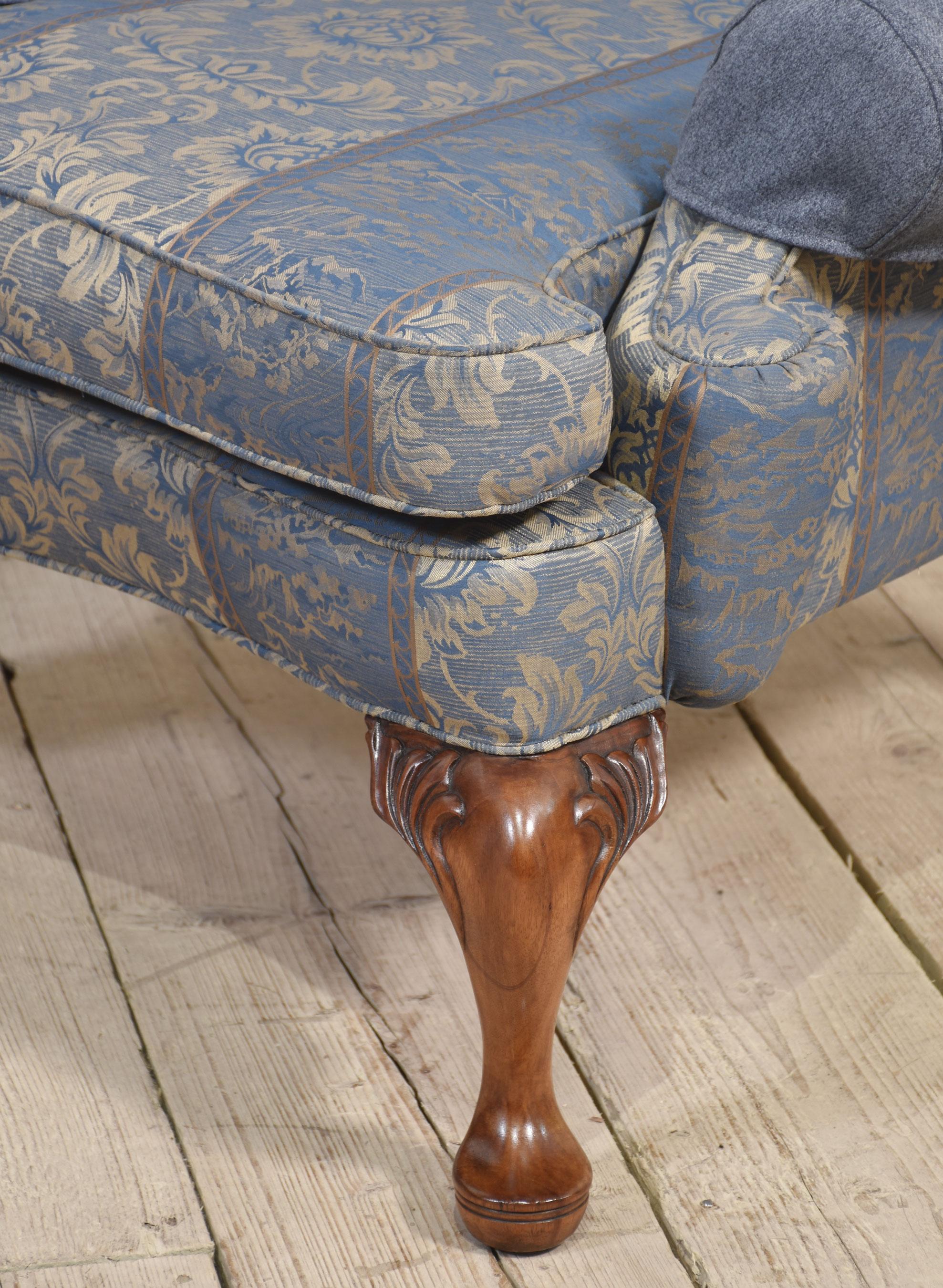 Pair of Georgian style wingback armchairs For Sale 4
