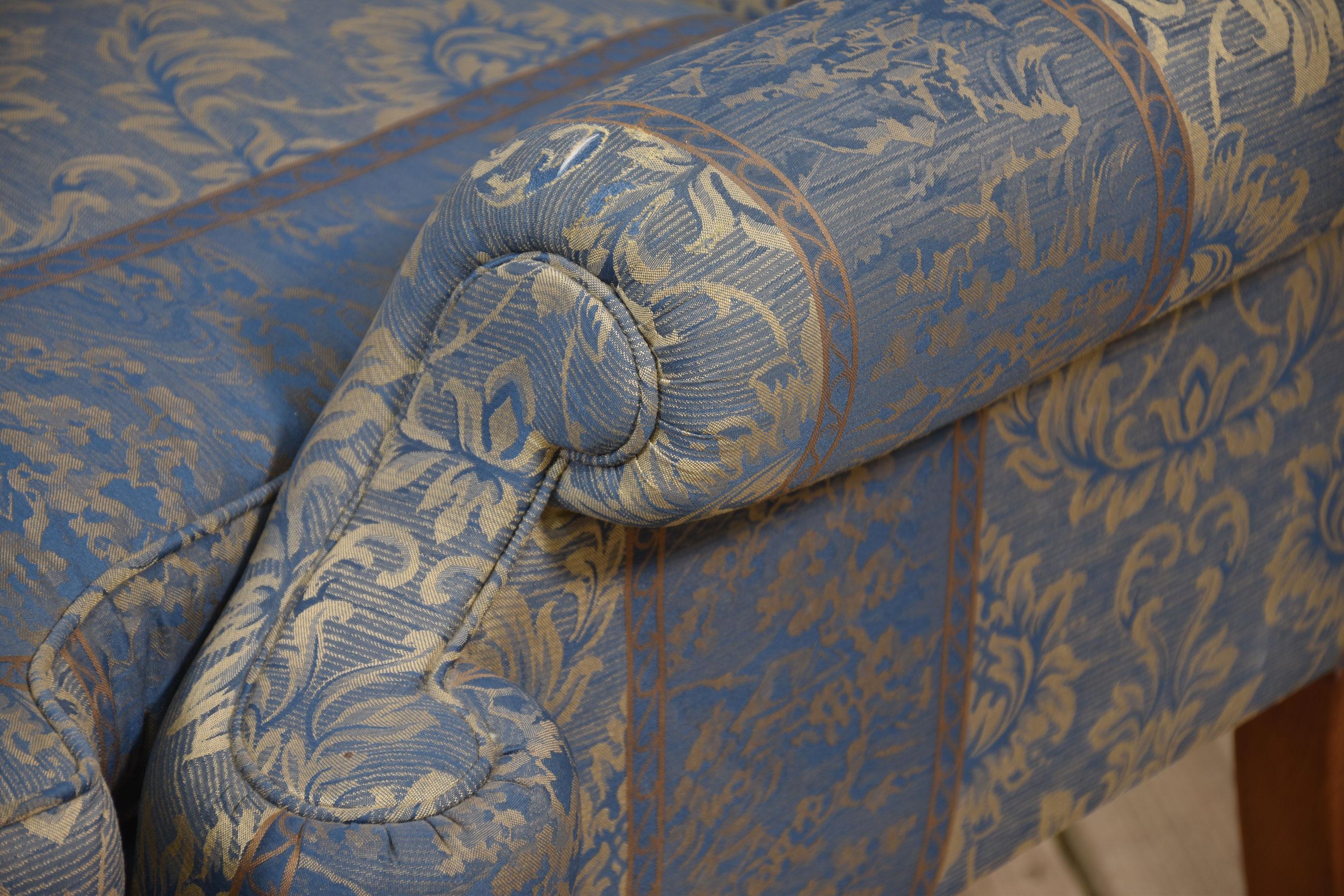 Pair of Georgian style wingback armchairs For Sale 7
