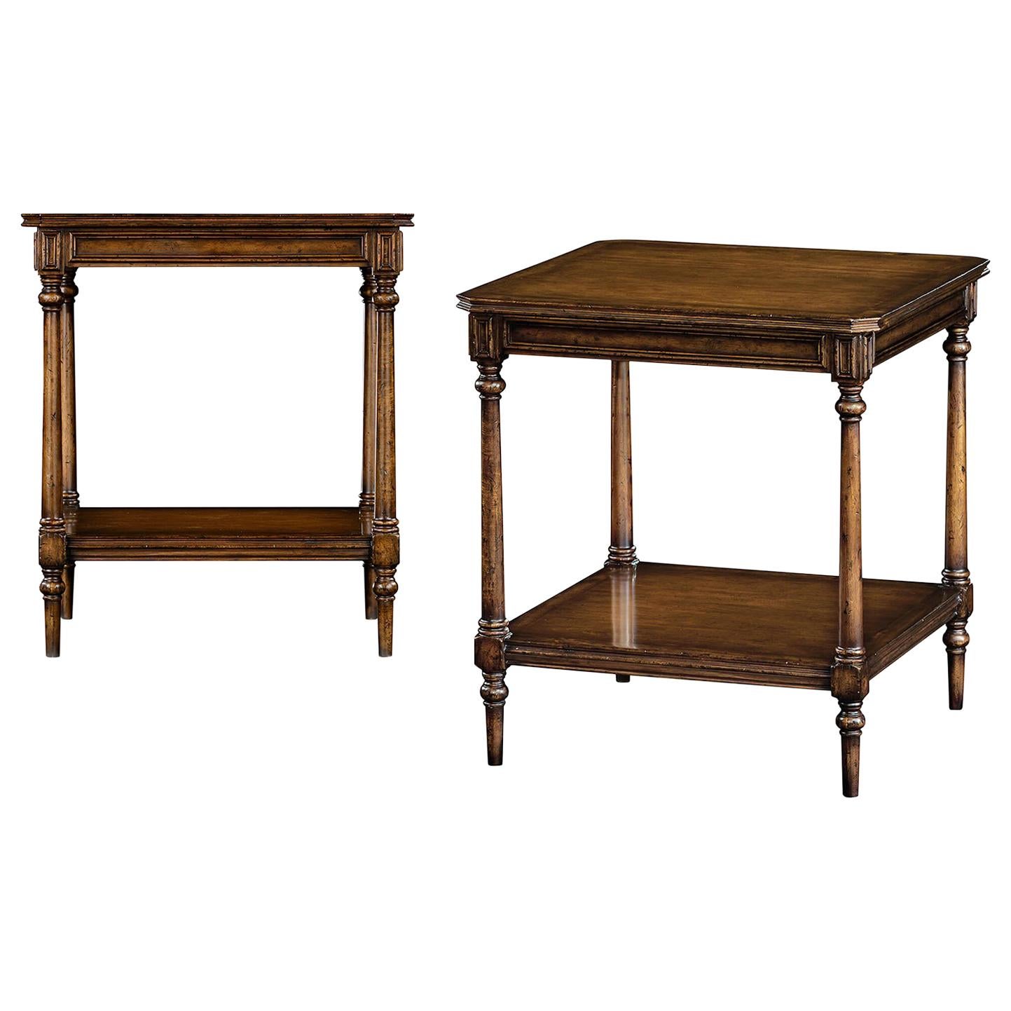 Pair of Georgian Walnut Side Table For Sale