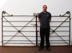 Pair of Georgian Wrought Iron Estate Gates