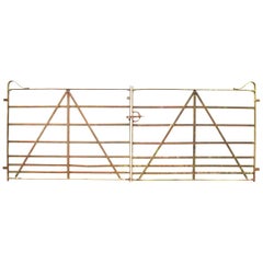 Antique Pair of Georgian Wrought Iron Estate Gates