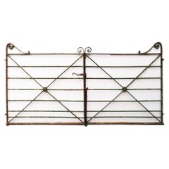 Used Pair of Georgian Wrought Iron Estate Gates