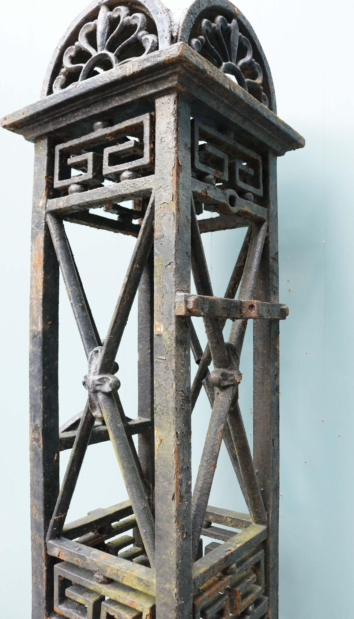 Pair of Georgian Wrought Iron Gate Posts For Sale 3