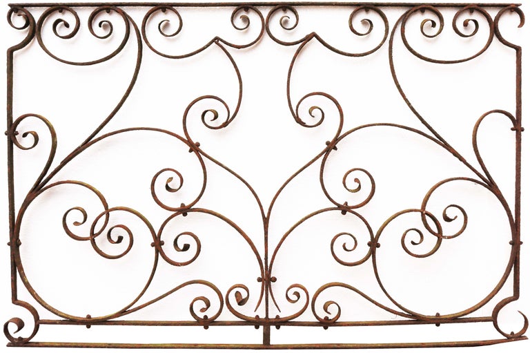 Pair of Wrought Iron Panels For Sale at 1stDibs
