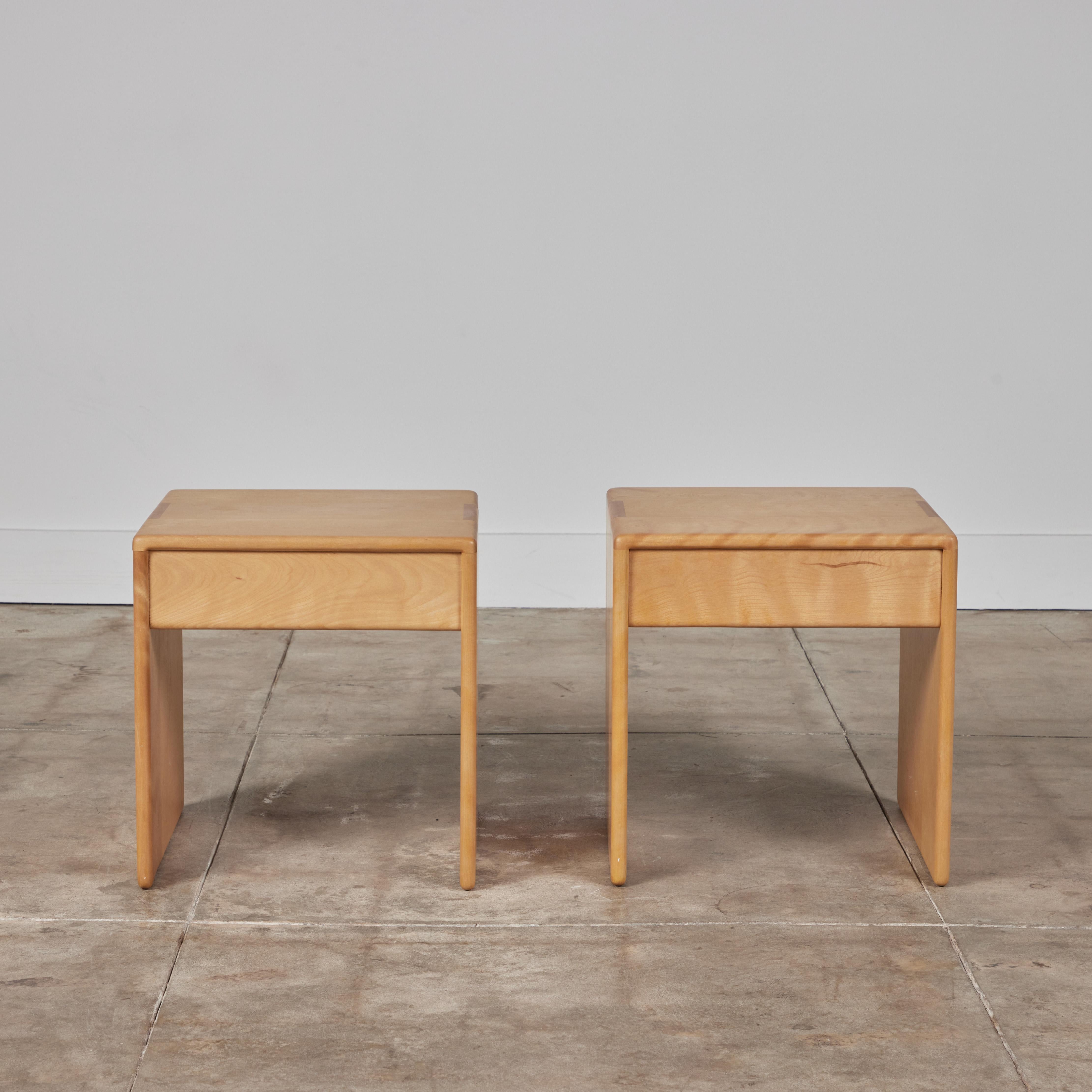 Maple Pair of Gerald McCabe Nightstands for Eon Furniture