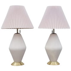 Pair of Gerald Thurston for Lightolier Porcelain Lamps
