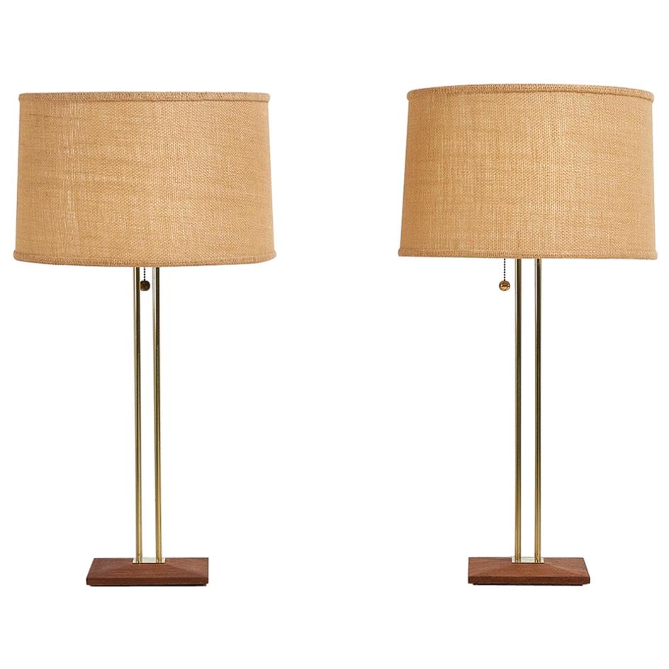 Pair of Gerald Thurston for Lightolier Table Lamps, 1950