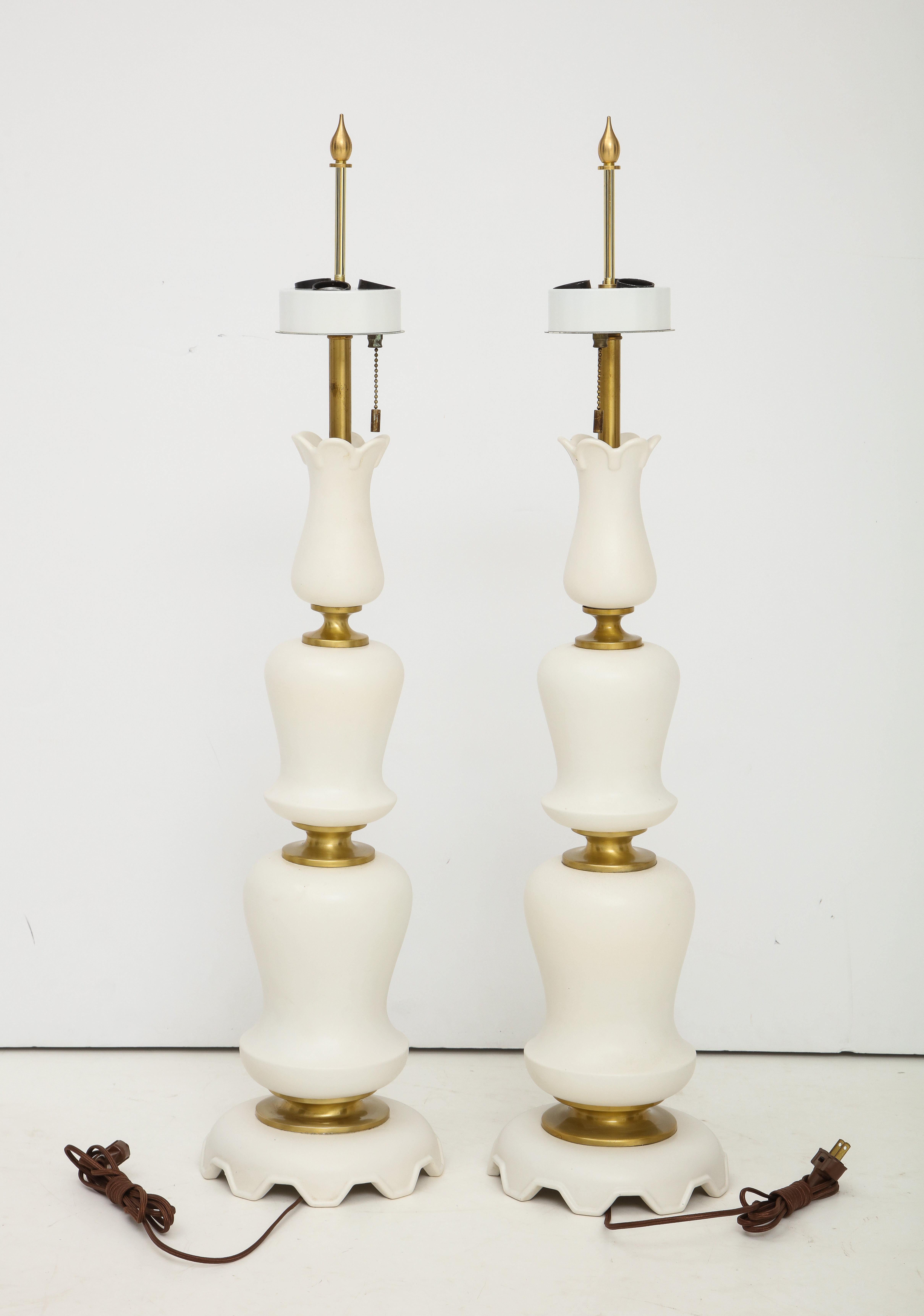 Pair of Gerald Thurston Lamps In Fair Condition For Sale In New York, NY