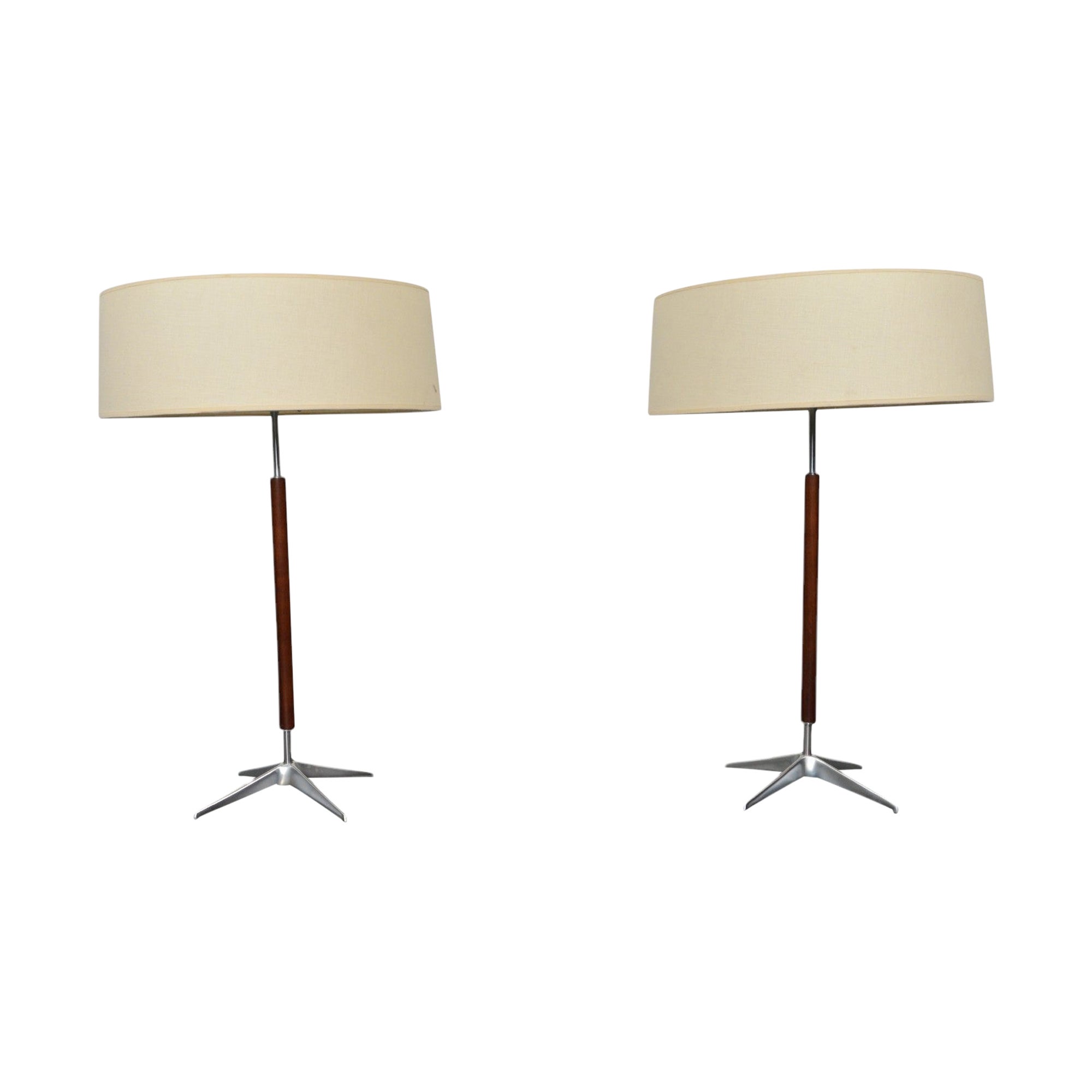 Pair of Gerald Thurston Mid Century Table Lamps