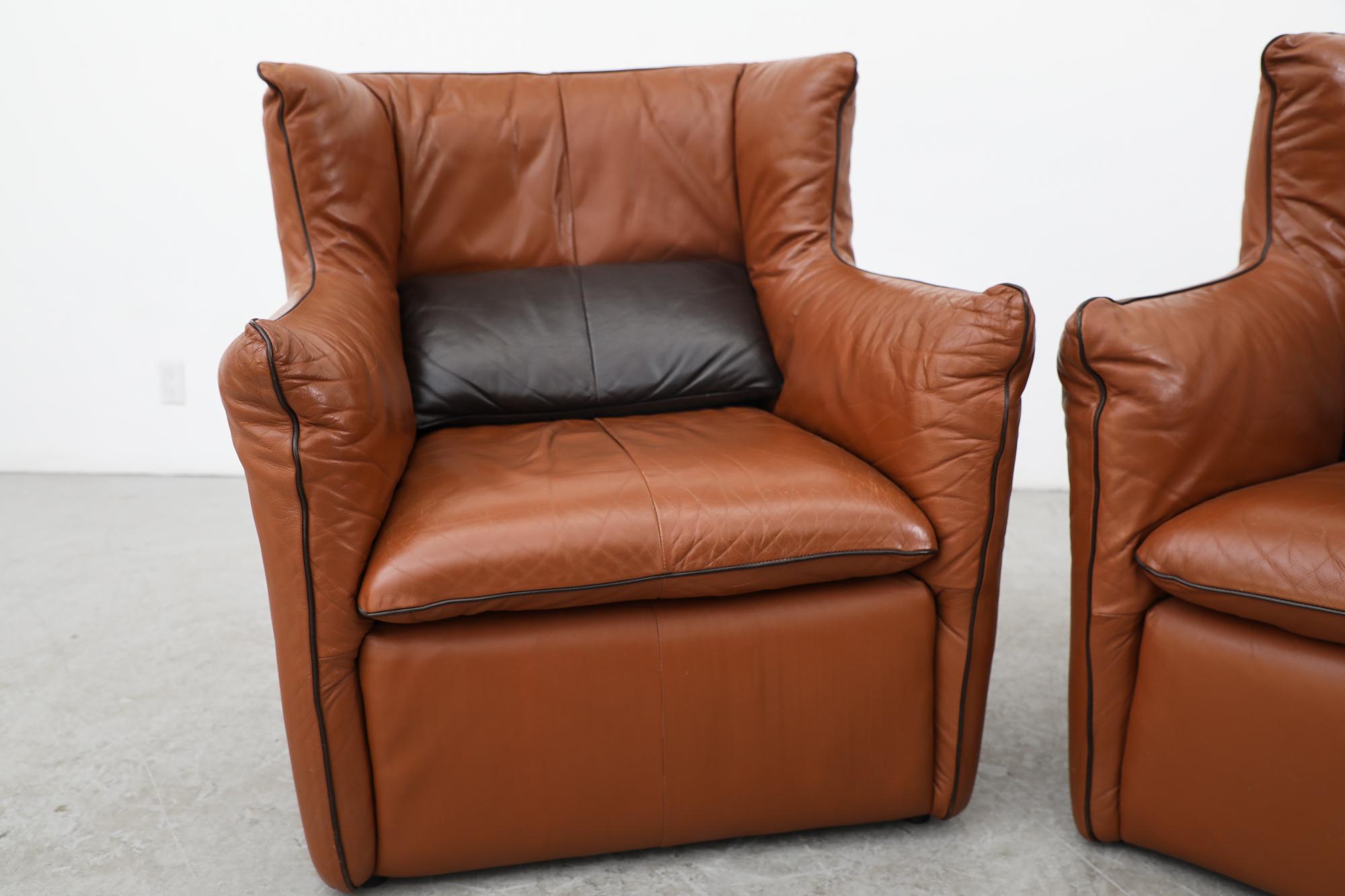 Pair of Gerard Van Den Berg High Back Lounge Chairs 4
