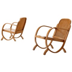 Pair of Gerdau Armchairs in Caviuna Wood, Brazil, 1930s