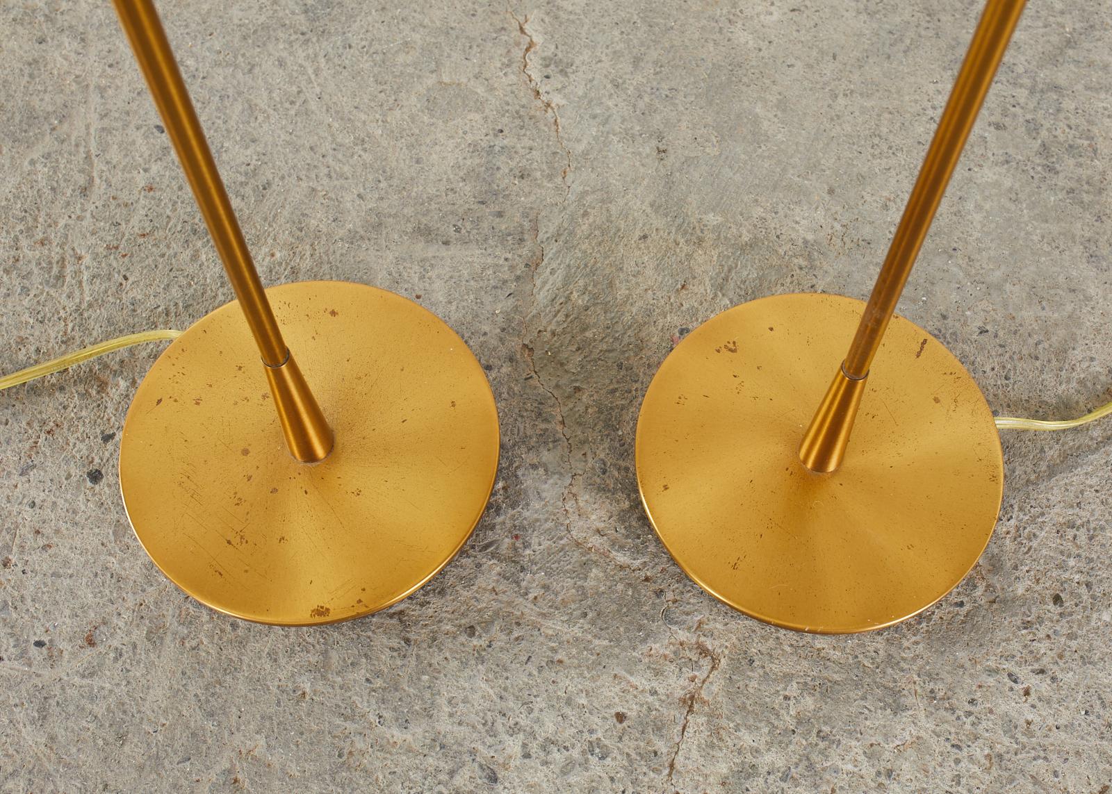 Pair of German Art Deco Style Brass Floor Lamps 4