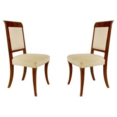 Paire de chaises d'appoint en noyer de style Art déco allemand