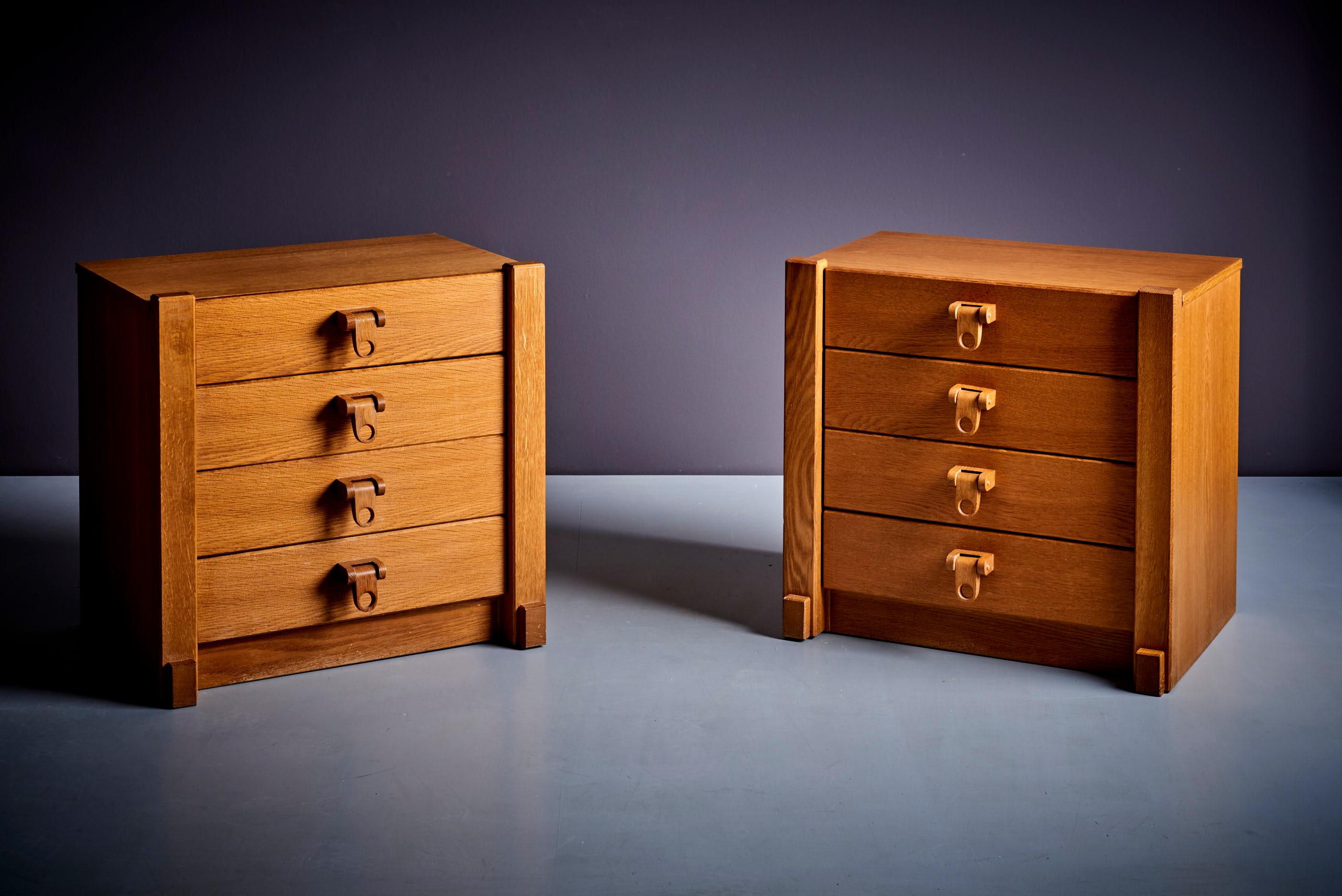 Pair of German carpenter Custom Bedside tables or end tables For Sale 6