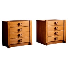 Retro Pair of German carpenter Custom Bedside tables or end tables