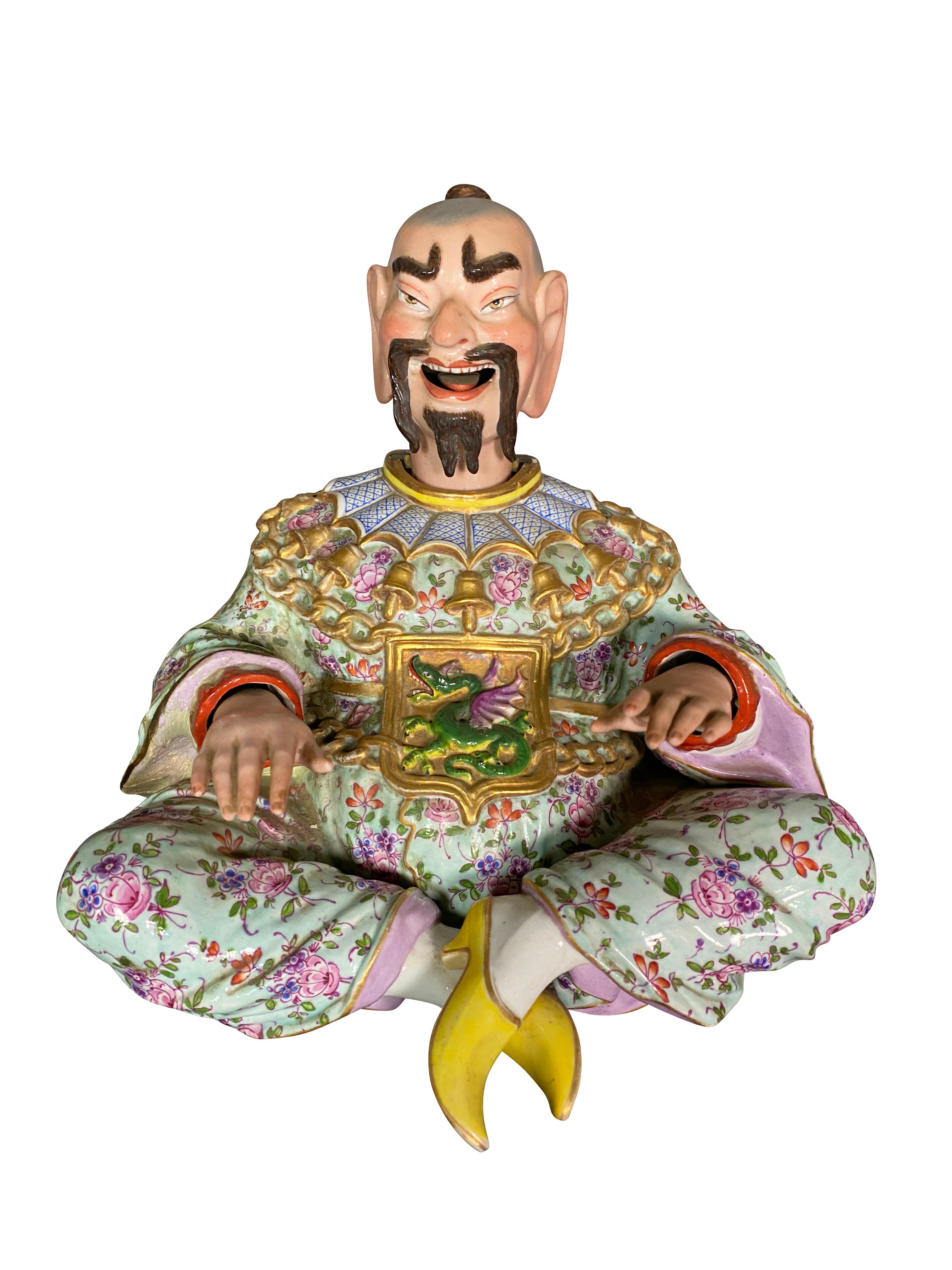 Pareja de figuras de porcelana china alemana de 