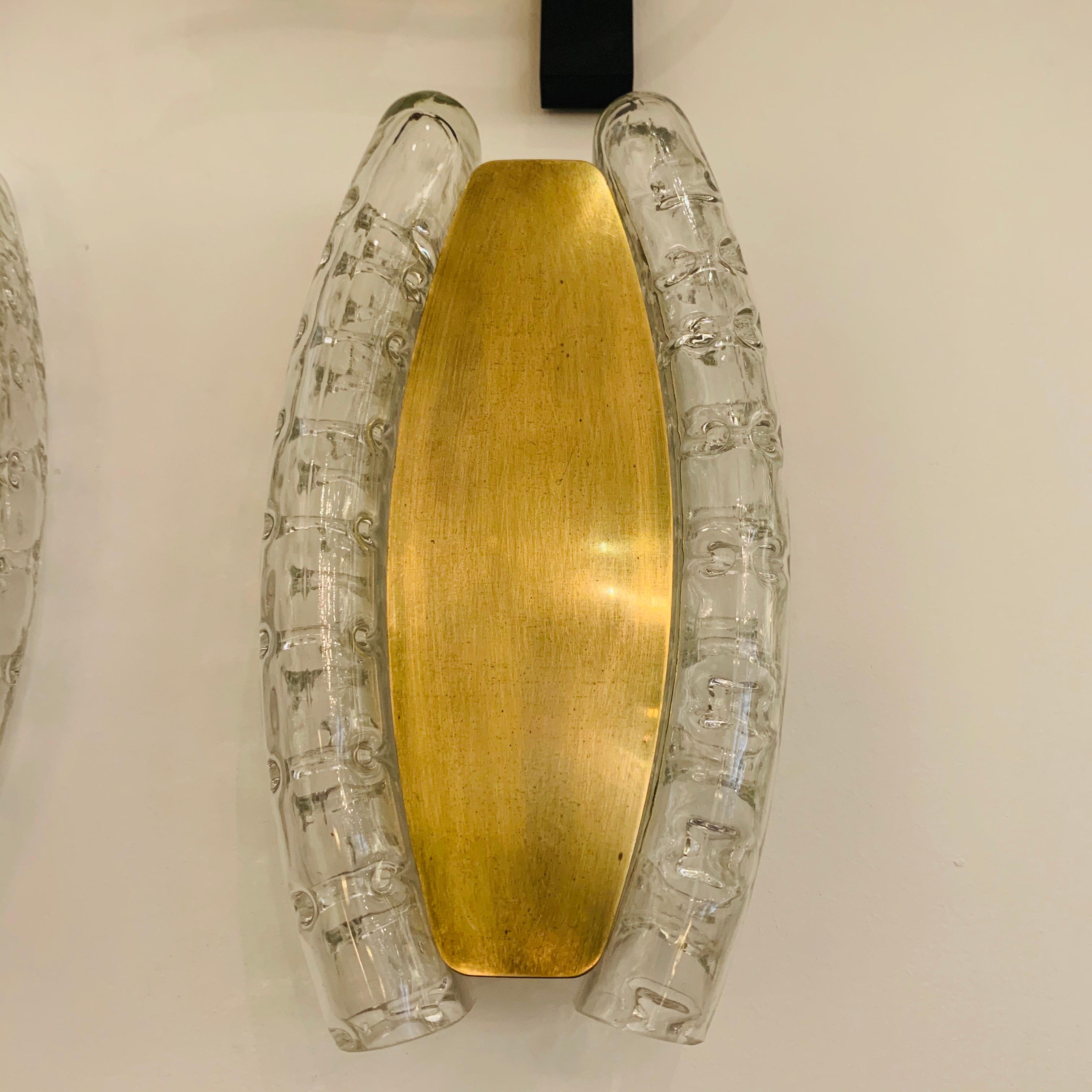 Pair of German Doria Murano 1960s Wall Lamps For Sale 4
