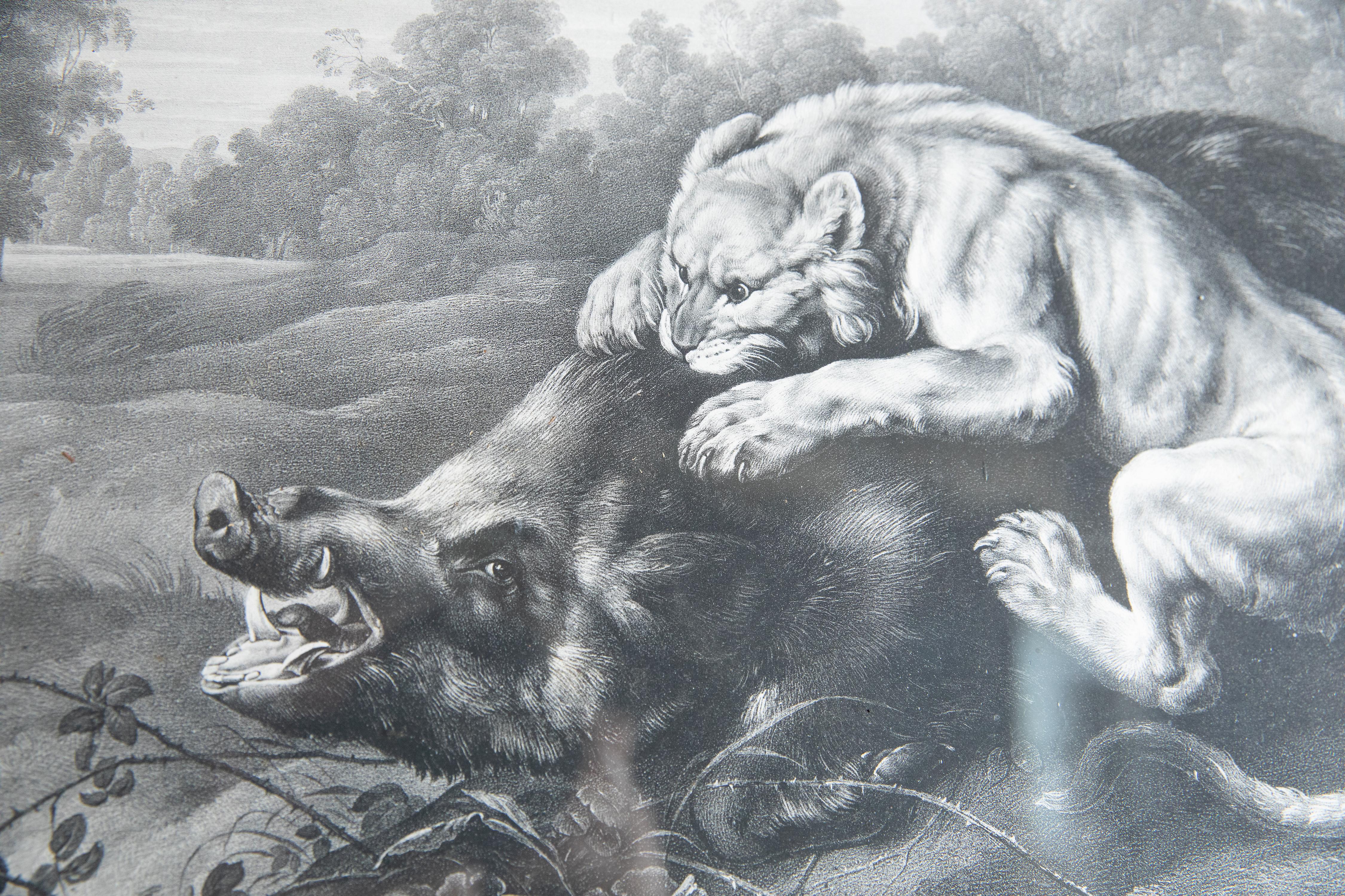 Pair of German Framed Engravings, 