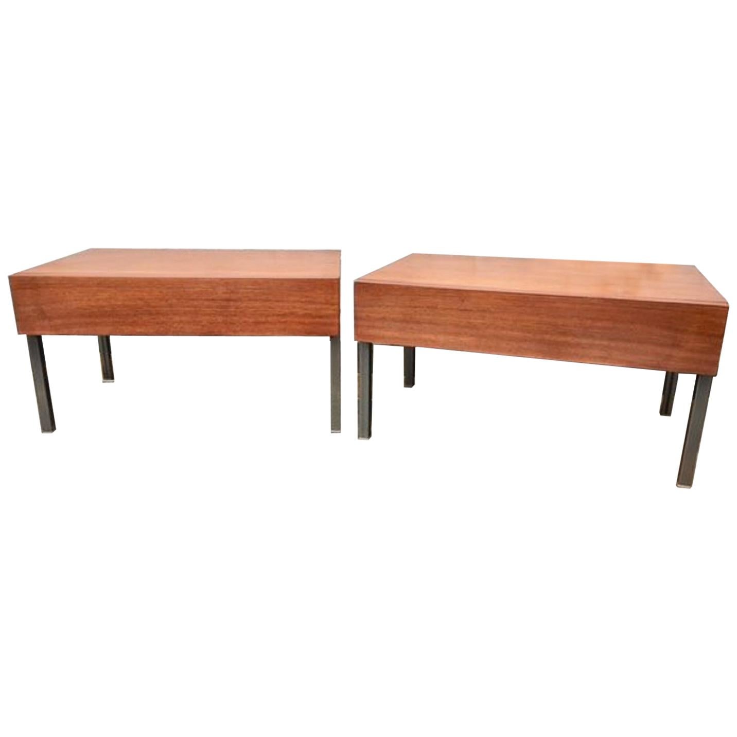 Pair of German ‘Interlübke’ Bedside Tables/Nightstands, 1970s