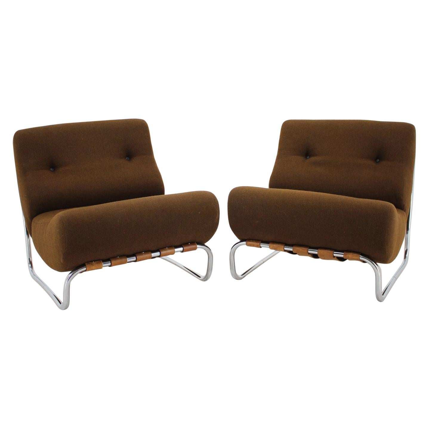 Pair of German Lounge Chairs, 1970