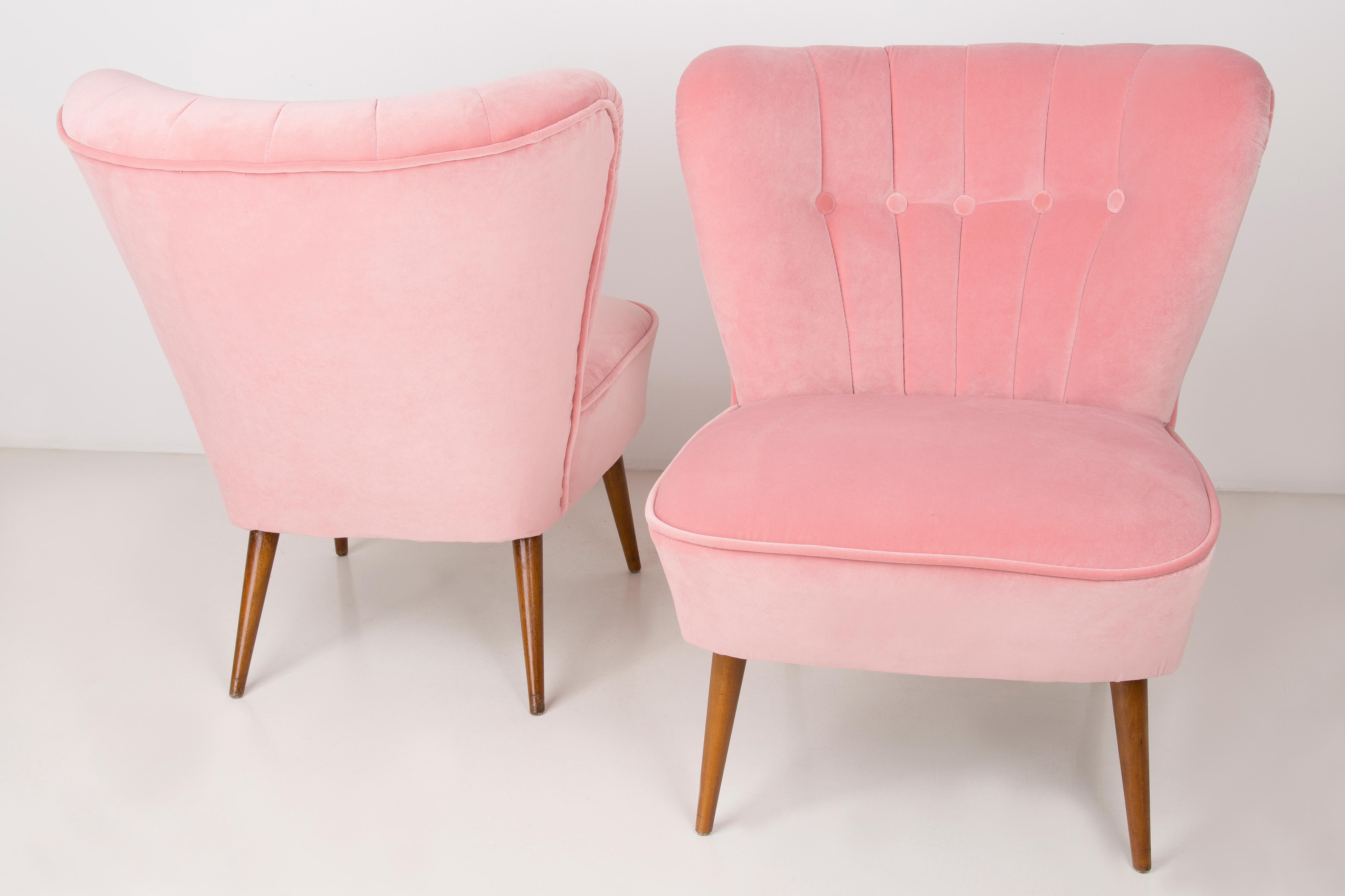 baby pink velvet chair