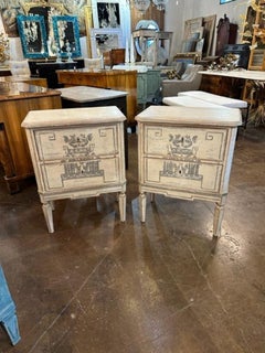 Pair of German Neo-Classical Bedside Tables