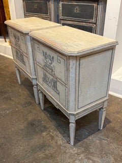 Pair of German Neo-Classical Bedside Tables