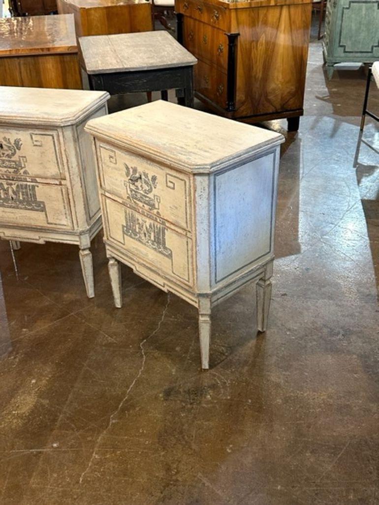 Pair of German Neo-Classical Bedside Tables In Good Condition For Sale In Dallas, TX