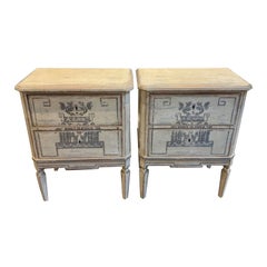 Pair of German Neo-Classical Bedside Tables