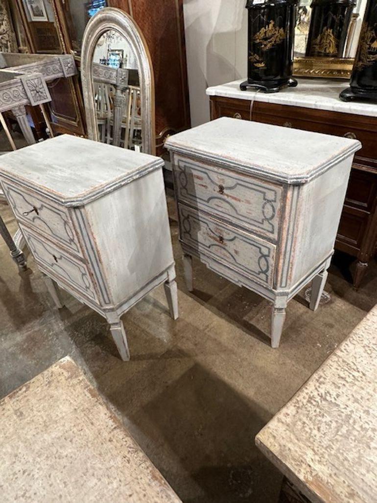 Wood Pair of German Neo-Classical Side Tables For Sale